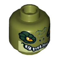 Lego hlava, olivově zelená (6102063)